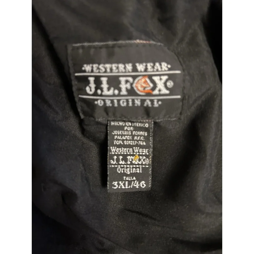 J L Fox Mens Western Wear Button Down Shirt 3 XL 46 Olive Drab Pearl Buttons
